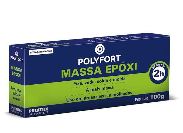 MASSA EPOXI 100GR POLYEPOX PULVITEC