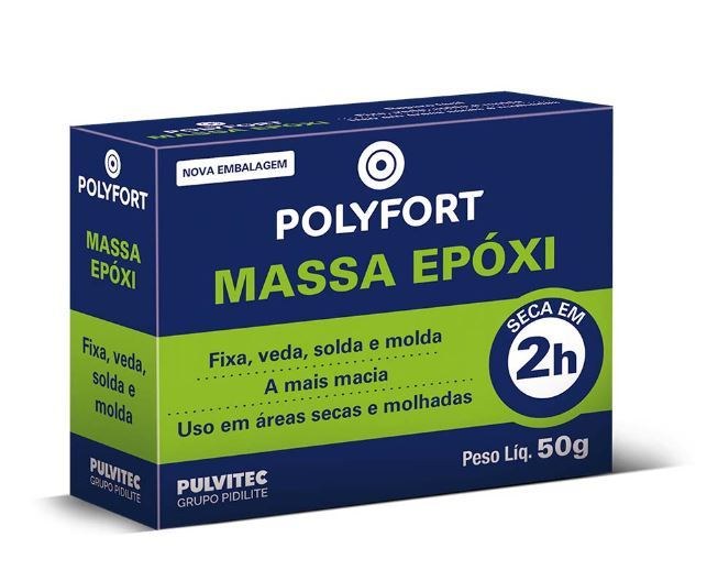 MASSA EPOXI 50GR POLYEPOX PULVITEC