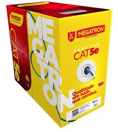 CABO LAN CAT5 AZUL COM 305 METROS MEGATRON