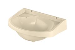 LAVATORIO PLASTICO 34X25CM COM VALVULA BEGE HERC