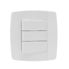 3 INTERRUPTOR SIMPLES 10A HORIZONTAL BRANCO LEV ILUMI