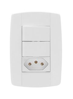 ILUMI LEV 2 INTERRUPTOR SIMPLES+2 TOMADA 2P+T 10A 87210