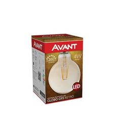 LAMPADA 04W RETRO GLOBO LED AMARELO G95 AVANT 