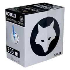 CABO LAN/CAMERA CAT5 AZUL COM 305M FOXLUX