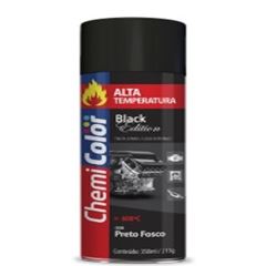 TINTA SPRAY ALTA TEMPERATURA PRETO  FOSCO 350ML CHEMICOLOR