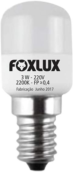 LAMPADA LED 3W/220V PARA GELADEIRA E-14 FOXLUX