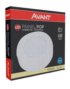 PLAFON LED SOBREPOR REDONDA 06W NEUTRA 4000K AVANT