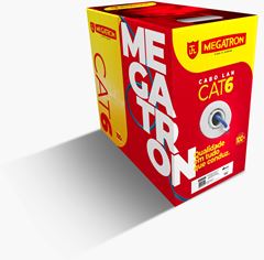 CABO LAN CAT6 AZUL COM 305 METROS MEGATRON