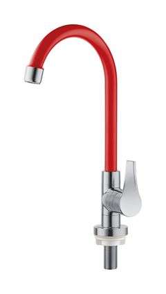 TORNEIRA ABS COZINHA MESA BICA MOVEL VERMELHO TWIST COLOR HERC