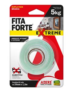 FITA DUPLA FACE 24MMX1,5M VERDE EXTREME ADERE