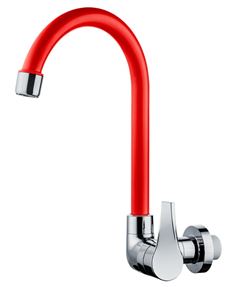 TORNEIRA ABS COZINHA PAREDE BICA MOVEL VERMELHO TWIST COLOR HERC