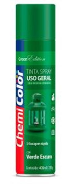 TINTA SPRAY USO GERAL VERDE ESCURO 400ML CHEMICOLOR