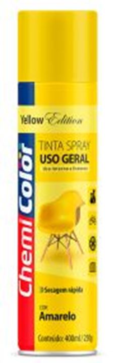 TINTA SPRAY USO GERAL AMARELO 400ML CHEMICOLOR