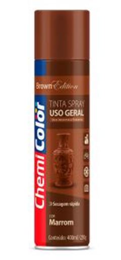 TINTA SPRAY USO GERAL MARROM 400ML CHEMICOLOR