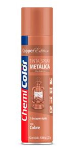 TINTA SPRAY METÁLICA COBRE 400ML CHEMICOLOR