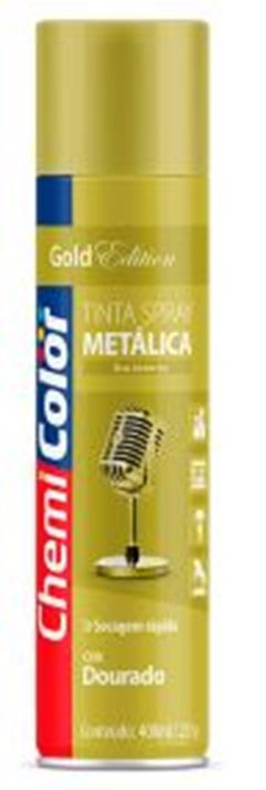 TINTA SPRAY METÁLICA DOURADA 400ML CHEMICOLOR