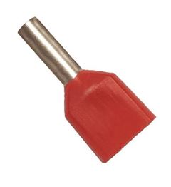 TERMINAL C14 ISOLADO TUBULAR DUPLO VERMELHO 10MM COM 20 UNIDADES  SFOR