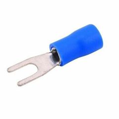 TERMINAL GARFO M3 PRE-ISOLADO AZUL 1,5-2,5MM COM 100 UNIDADES DECORLUX
