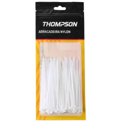 ABRAÇADEIRA NYLON 300X4,8MM COM 100 UNIDADES BRANCA THOMPSON