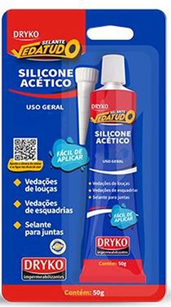 SILICONE ACETICO 50GR INCOLOR BLISTER DRYKO