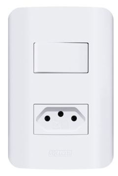 ROMAZI CANOA 1 INTERRUPTOR SIMPLES+ TOMADA 2P+T 20A 2625