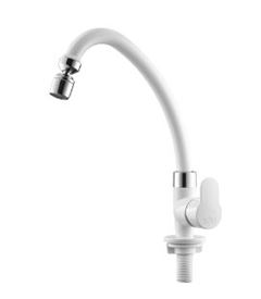 TORNEIRA ABS COZINHA MESA BICA MÓVEL BRANCO/CROMADO TIVOLI COM AREJADOR MÓVEL HERC