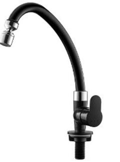 TORNEIRA ABS COZINHA MESA BICA MÓVEL PRETO/CROMADO TIVOLI COM AREJADOR MÓVEL HERC