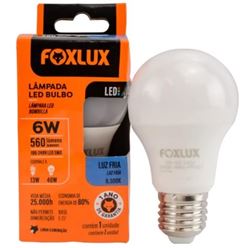 LAMPADA BULBO LED 06W 6500K BRANCA FOXLUX