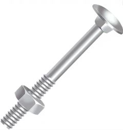 PARAFUSO FRANCÊS CCOM PORCA SEXTAVADA 1/4X2'' C/200 JOMARCA