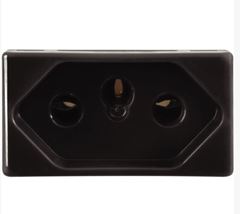 TRAMONTINA LIZ MODULAR 1 TOMADA 2P+T 10A GRAFITE