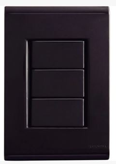 TRAMONTINA LIZ PLACA CEGA 4X2 GRAFITE