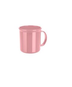 CANECA PLÁSTICA ESCOLAR 350ML ROSA QUARTZ O.U