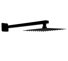 DUCHA SLIM QUADRADA 20X20CM INOX PRETO FLVX