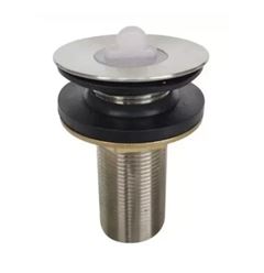 VALVULA LAVATORIO CLICK  COM TAMPA INOX 7/8 LFVX