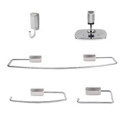 KIT ACESSORIOS COM 5 PEÇAS CROMADA JACKWAL INTI