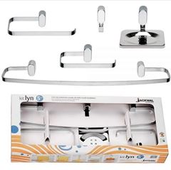 KIT ACESSORIOS COM 5 PEÇAS CROMADA JACKWAL LYN