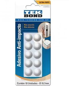 ADESIVO ANTI IMPACTO GOTA COM 10 UNIDADES 15,7MM TEKBOND