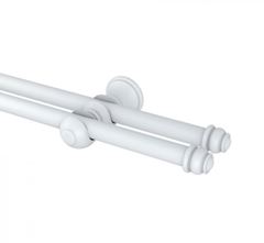 VARAO PARA CORTINA DUPLO 28MM BRANCO 2,00M DHON
