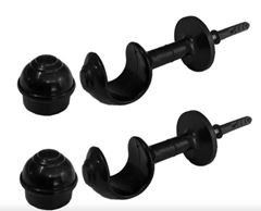 SUPORTE PARA CORTINA BOX ALUMINIO 29MM PRETO DHON