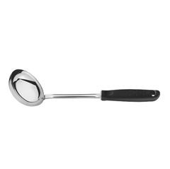 CONCHA AÇO INOX UTILITÁ COM CABO PRETO TRAMONTINA