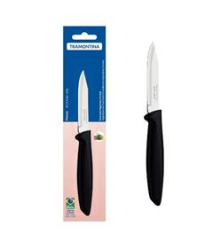 FACA CHEF LEGUMES/FRUTAS INOX 3'' PLENUS PRETA TRAMONTINA