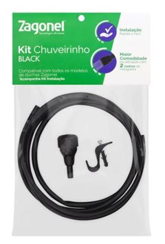CHUVEIRINHO COM MANGUEIRA PARA DUCHA BLACK ZAGONEL