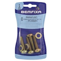 PARAFUSO PARA SUPORTE TV M8X35” C/4 BEMFIXA
