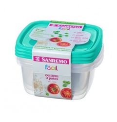 POTE PLASTICO TRANSPARENTE SR130 COM 3 SANREMO