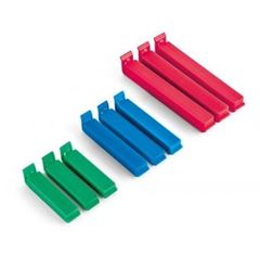 CONJUNTO C/9 CLIPES PLASTICO PARA EMBALAGEM P/M/G ORDENE