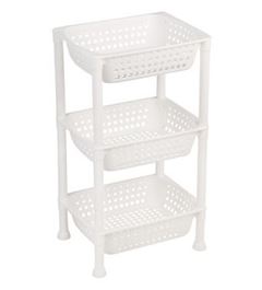 FRUTEIRA PLASTICO C/3 BANDEJAS BRANCA ORDENE