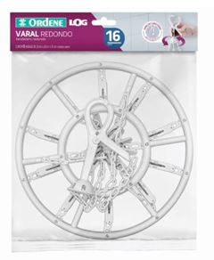 VARAL REDONDO PLASTICO LOG COM 16 PRENDEDORES ORDENE