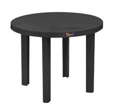 MESA REDONDA 90CM MARCINEIRO PRETO SOLPLAST