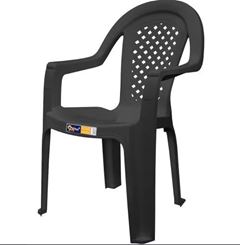 POLTRONA PLASTICA JACARECICA PRETA  SOLPLAST