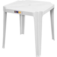 MESA QUADRADA 70CM CORURIPE BRANCA SOLPLAST